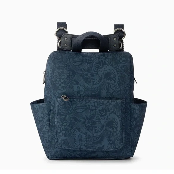 Sakroots Black and Blue Floral Backpack Sakroots Women main image 4